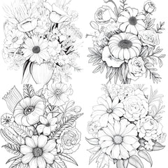 Flower Coloring Book 2 - CraftNest - Digital Crafting and Art