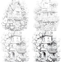 Blooming House Coloring Book - CraftNest - Digital Crafting and Art