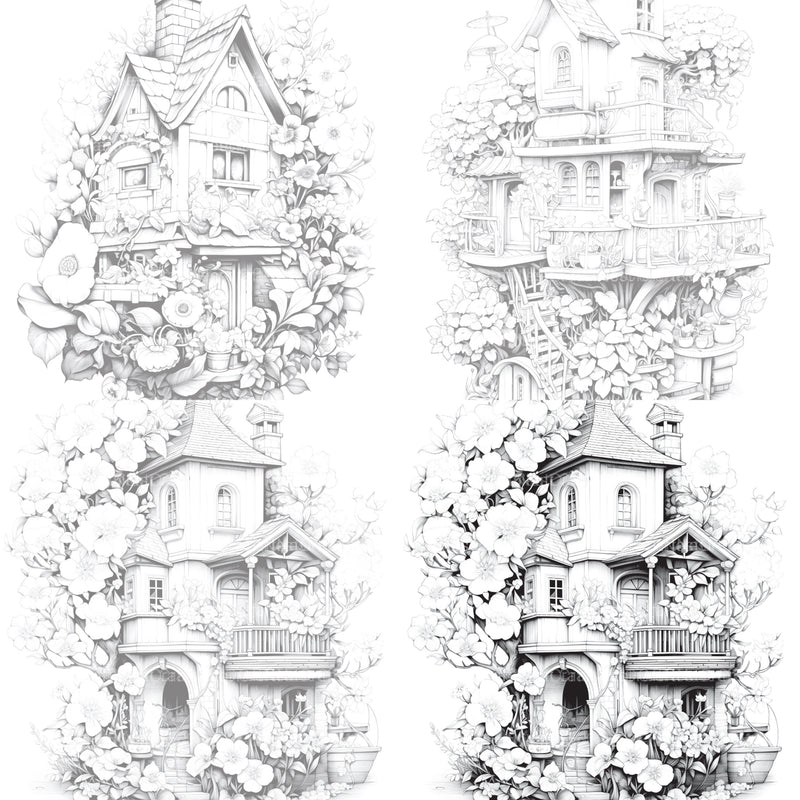 Blooming House Coloring Book - CraftNest - Digital Crafting and Art