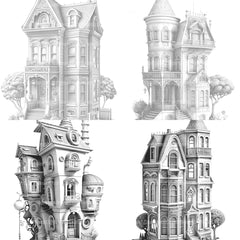 Townhouse Tiny House Coloring Book - CraftNest - Digital Crafting and Art