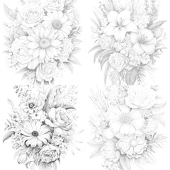 Flower Coloring Book 3 - CraftNest - Digital Crafting and Art