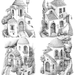 Greek Tiny House Coloring Book - CraftNest - Digital Crafting and Art