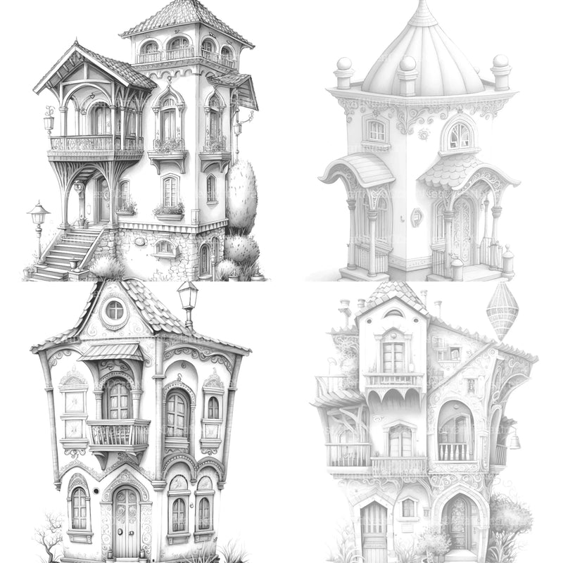 Turkish Tiny House Coloring Book - CraftNest - Digital Crafting and Art