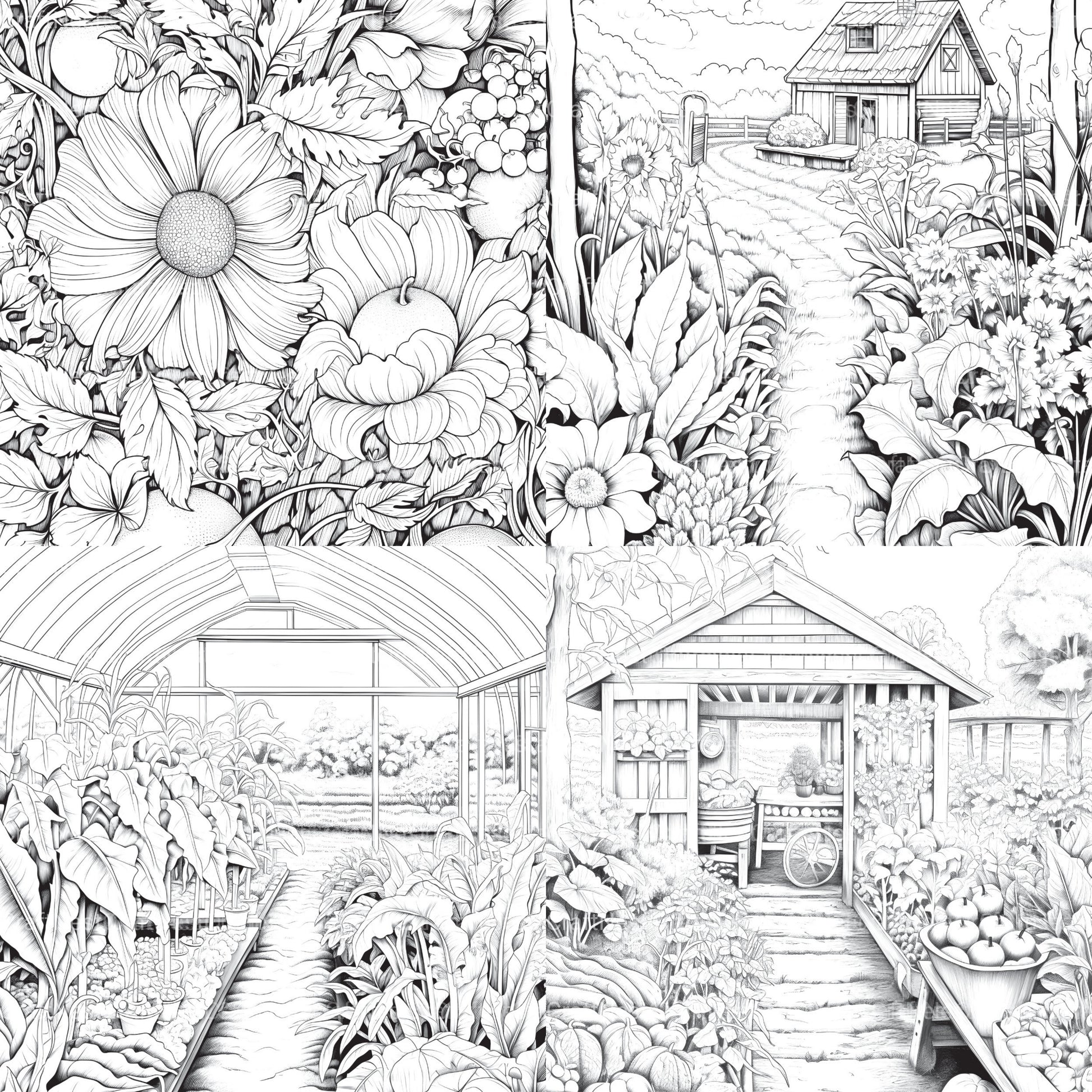 Farmers Garden Coloring Book 2 - CraftNest - Digital Crafting and Art