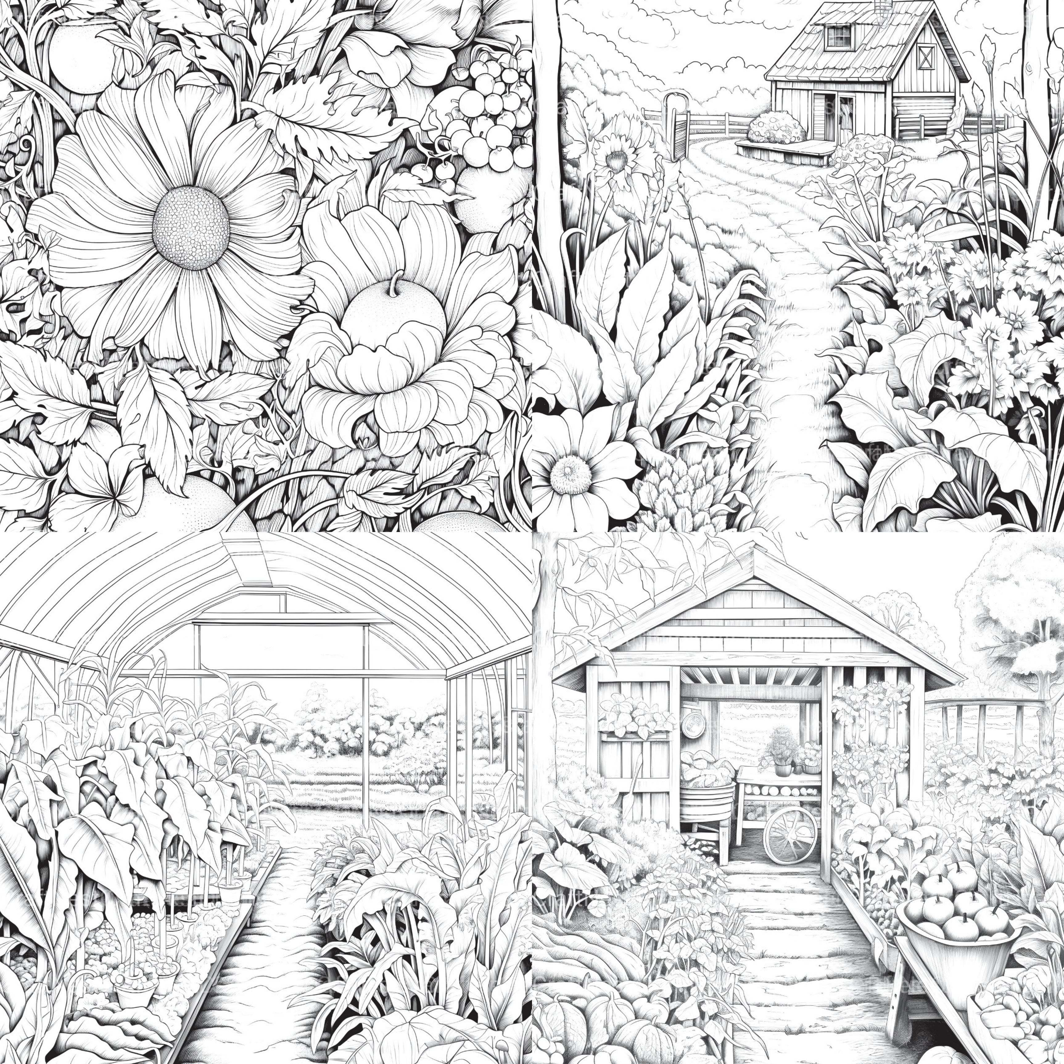 Farmers Garden Coloring Book 2 - CraftNest - Digital Crafting and Art