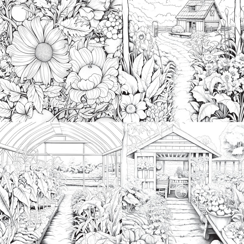 Farmers Garden Coloring Book 2 - CraftNest - Digital Crafting and Art