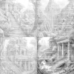 Lost Ruins Coloring Book - CraftNest - Digital Crafting and Art