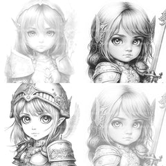 Princess Coloring Book 1 - CraftNest - Digital Crafting and Art