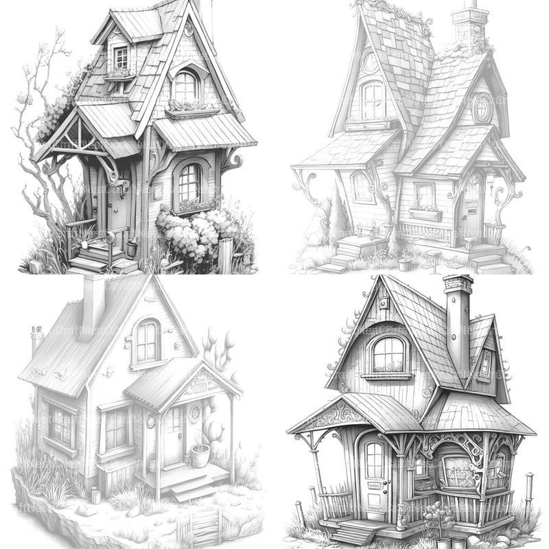 Ranch Tiny House Coloring Book - CraftNest - Digital Crafting and Art