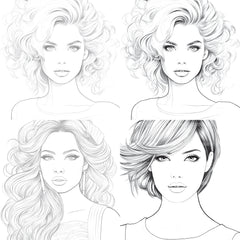 Beautiful Women Coloring Book - CraftNest - Digital Crafting and Art