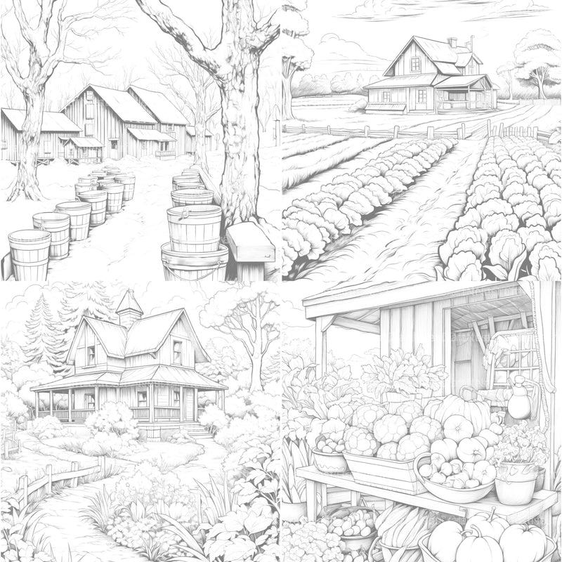 Country Life Coloring Book - CraftNest - Digital Crafting and Art