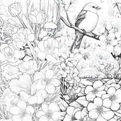 Springtime Garden Coloring Book - CraftNest - Digital Crafting and Art