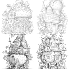 Strawberry Fairy House Coloring Book - CraftNest - Digital Crafting and Art