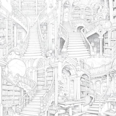 Enchanted Library Coloring Book - CraftNest - Digital Crafting and Art