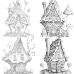 Gingerbread Fairy House Coloring Book - CraftNest - Digital Crafting and Art