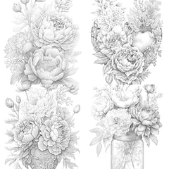 Peony Flower Coloring Book - CraftNest - Digital Crafting and Art
