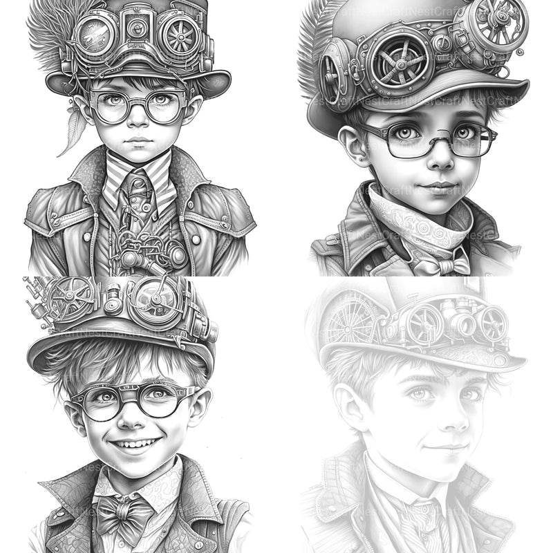 Steampunk Girl Coloring Book - CraftNest - Digital Crafting and Art