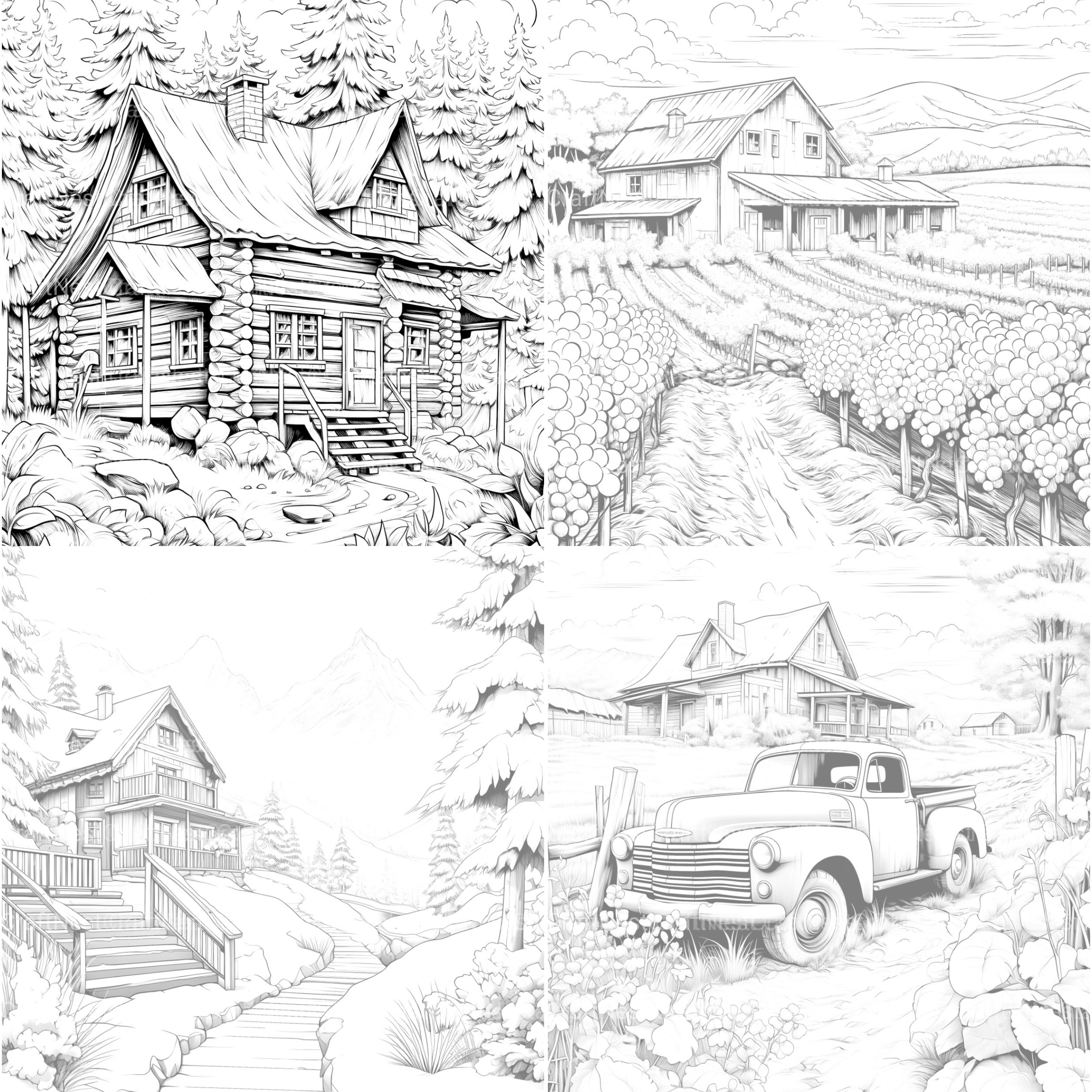 Country Life Coloring Book - CraftNest - Digital Crafting and Art