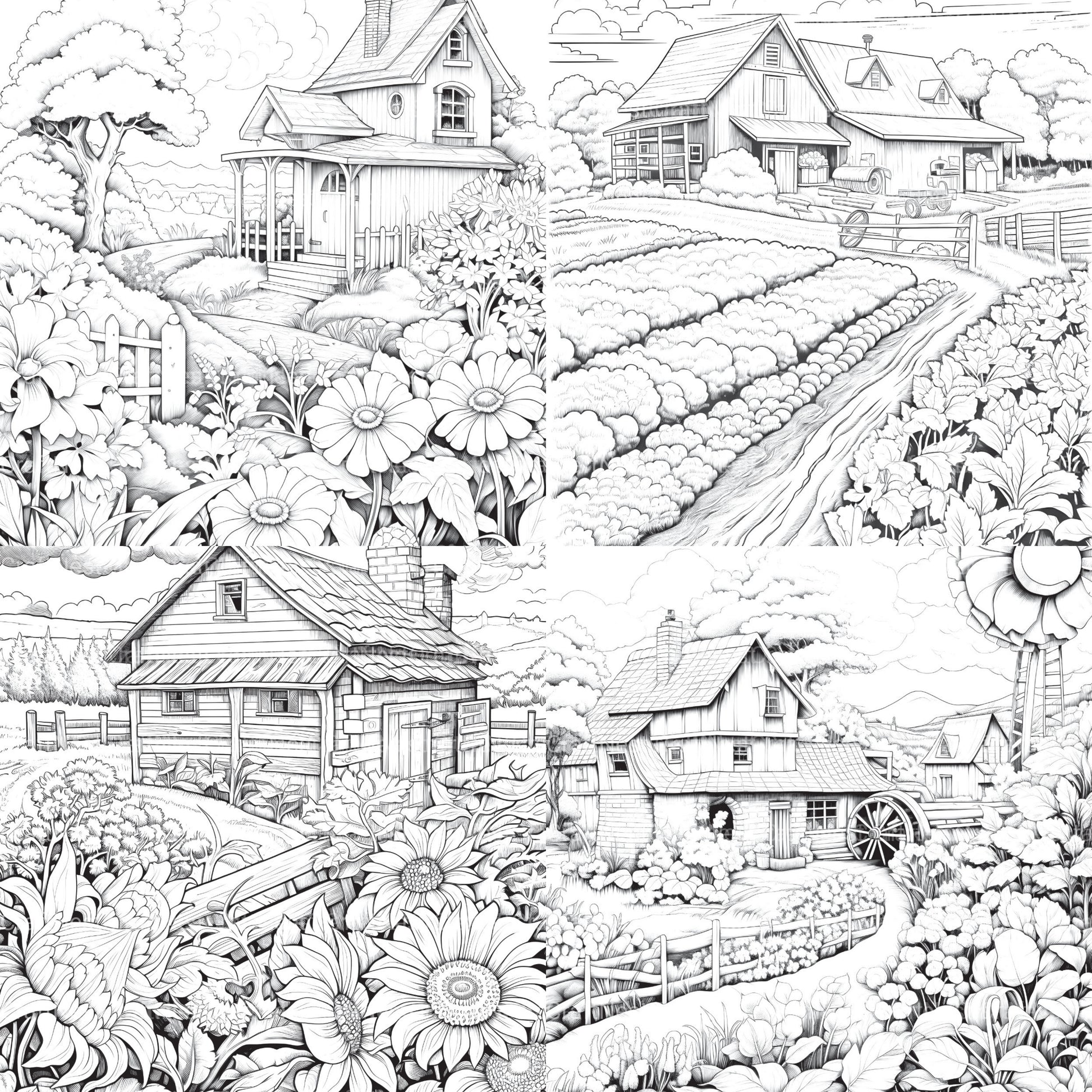 Farmers Garden Coloring Book 2 - CraftNest - Digital Crafting and Art