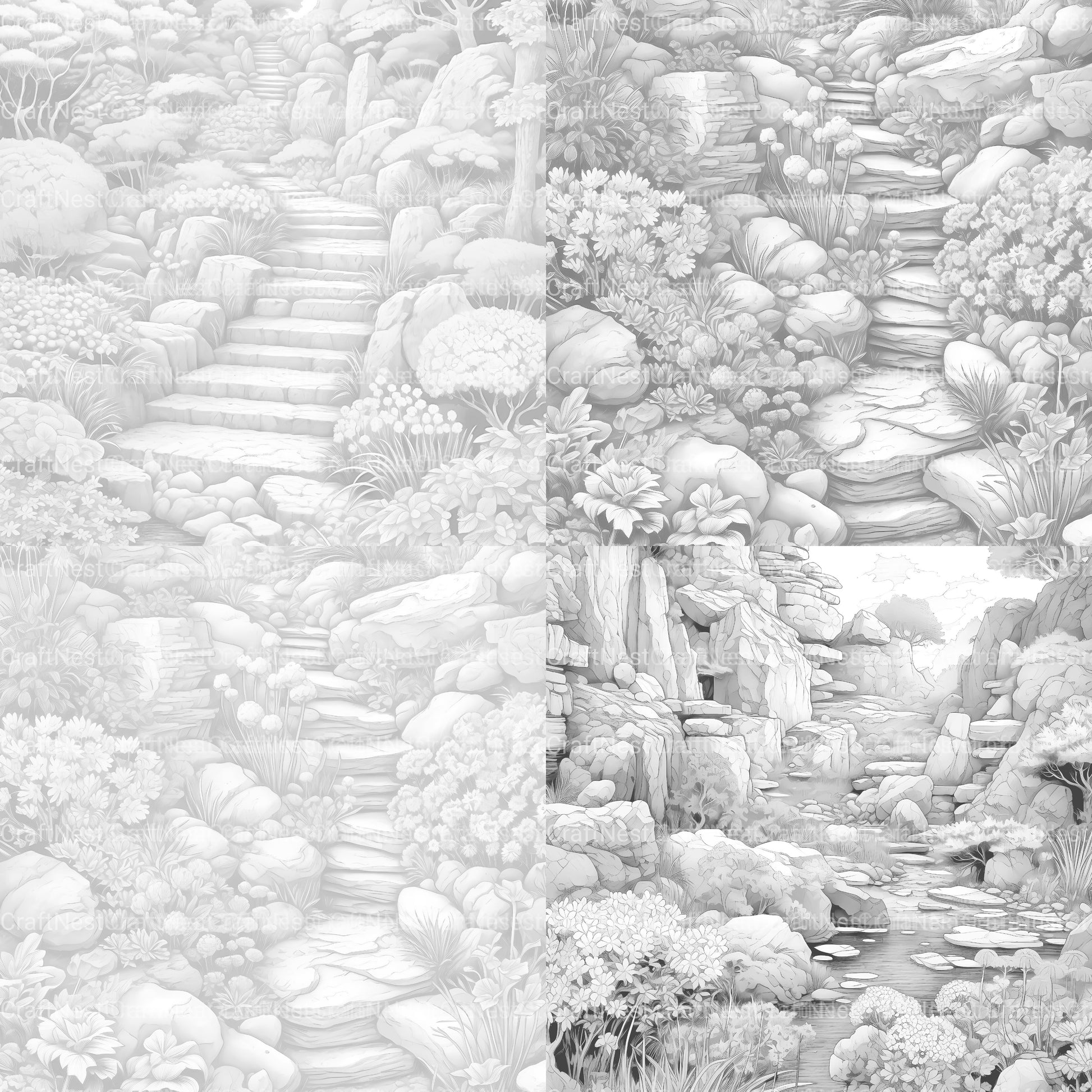 Rock Garden Coloring Book - CraftNest - Digital Crafting and Art