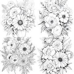 Flower Coloring Book 2 - CraftNest - Digital Crafting and Art