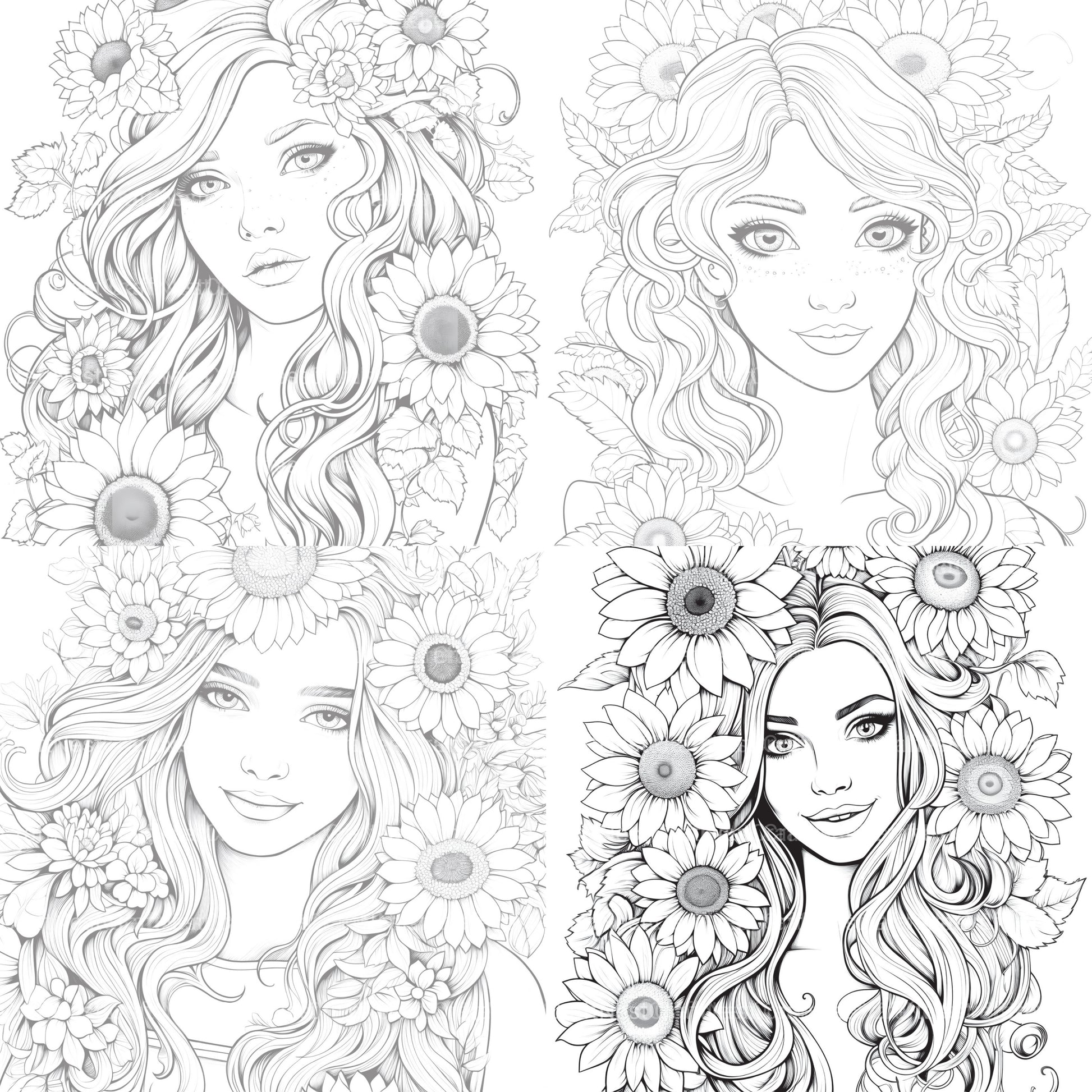 Venetian Carnival Woman Coloring Book - CraftNest - Digital Crafting and Art