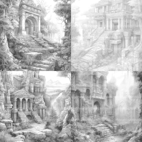 Lost Ruins Coloring Book - CraftNest - Digital Crafting and Art