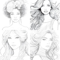 Beautiful Women Coloring Book - CraftNest - Digital Crafting and Art