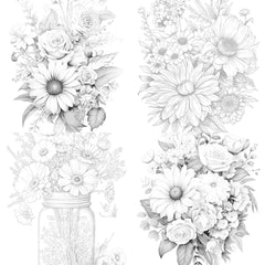 Flower Coloring Book 3 - CraftNest - Digital Crafting and Art