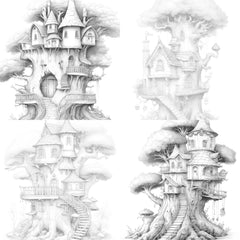 Fairy Houses 2 Coloring Book - CraftNest - Digital Crafting and Art