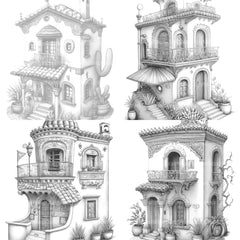 Mexican Tiny House Coloring Book - CraftNest - Digital Crafting and Art