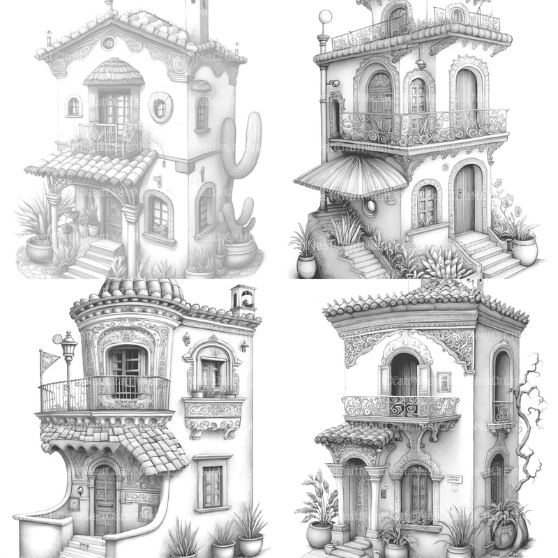 Mexican Tiny House Coloring Book - CraftNest - Digital Crafting and Art