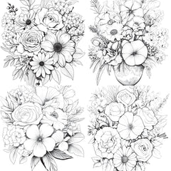 Flower Coloring Book 2 - CraftNest - Digital Crafting and Art