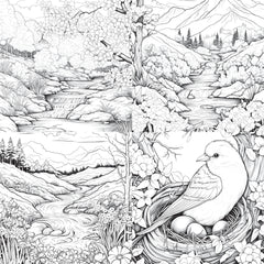 Springtime Garden Coloring Book - CraftNest - Digital Crafting and Art