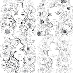 Venetian Carnival Woman Coloring Book - CraftNest - Digital Crafting and Art