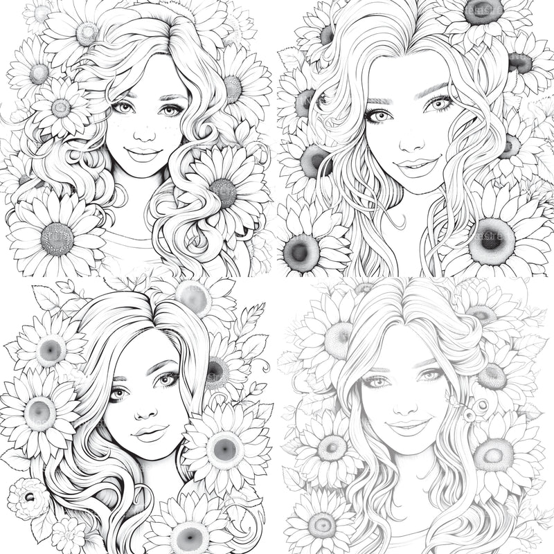 Venetian Carnival Woman Coloring Book - CraftNest - Digital Crafting and Art