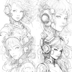 Druid Girl Coloring Book - CraftNest - Digital Crafting and Art