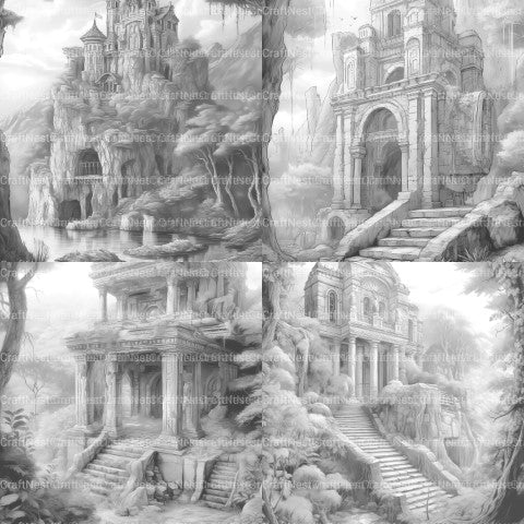 Lost Ruins Coloring Book - CraftNest - Digital Crafting and Art