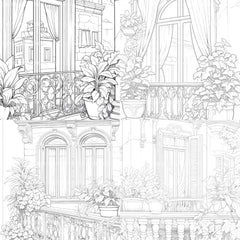 Mediterranean Windows Coloring Book - CraftNest - Digital Crafting and Art