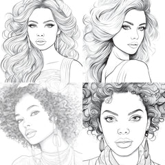 Beautiful Women Coloring Book - CraftNest - Digital Crafting and Art