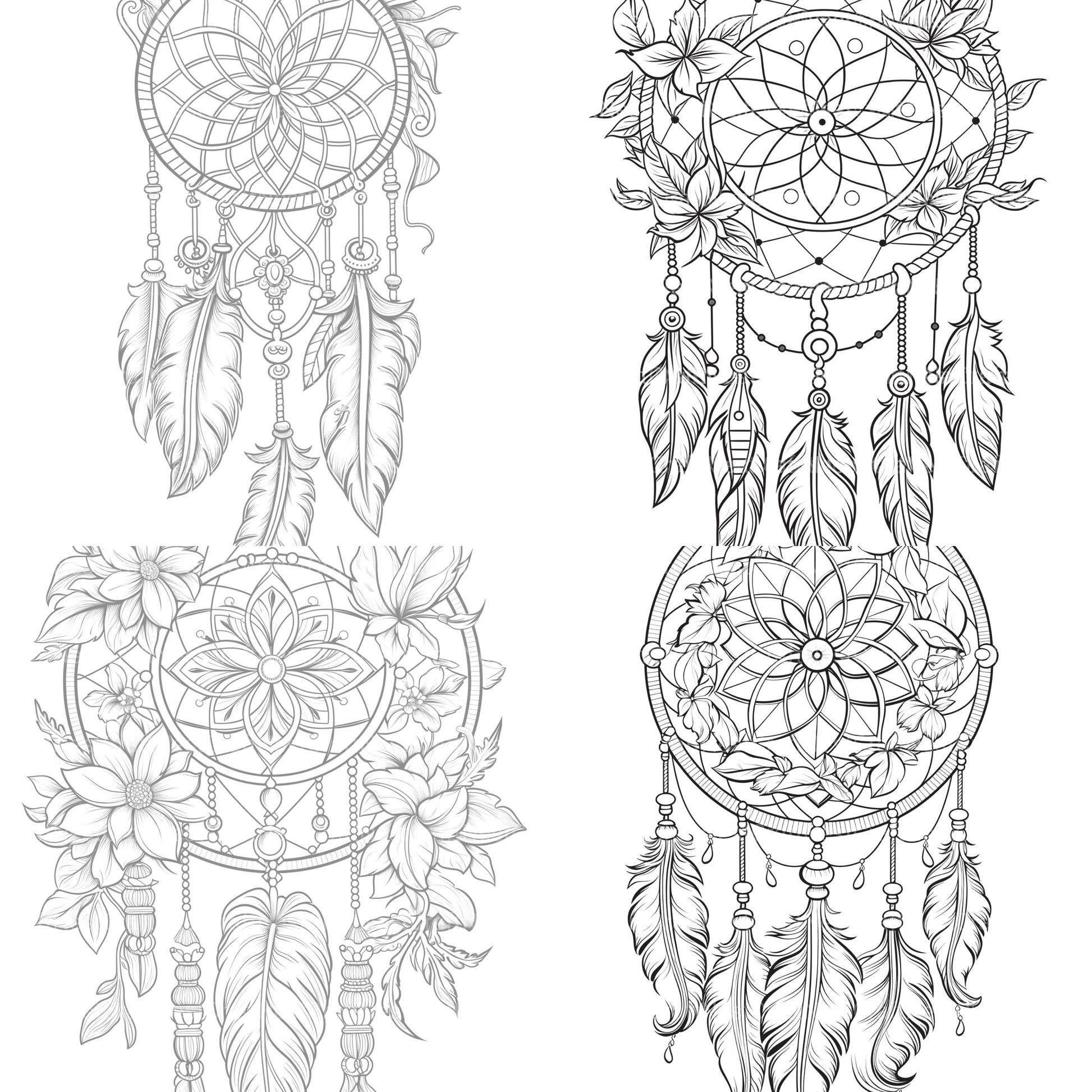 Dreamcatcher Coloring Book - CraftNest - Digital Crafting and Art