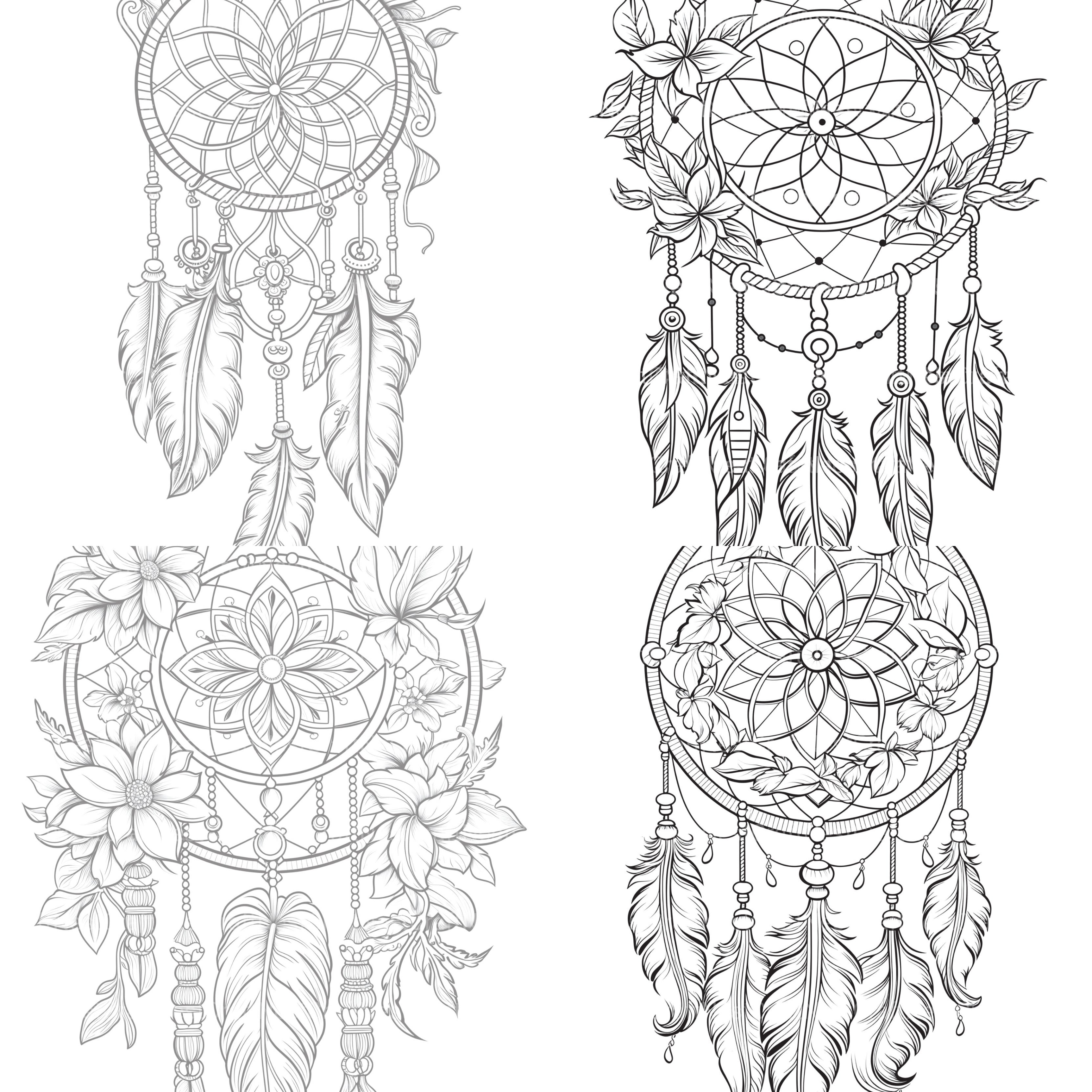 Dreamcatcher Coloring Book - CraftNest - Digital Crafting and Art