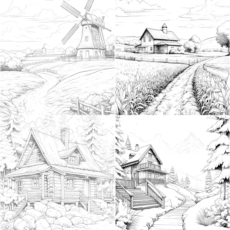 Country Life Coloring Book - CraftNest - Digital Crafting and Art