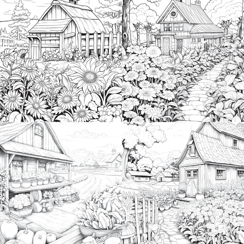 Farmers Garden Coloring Book 2 - CraftNest - Digital Crafting and Art