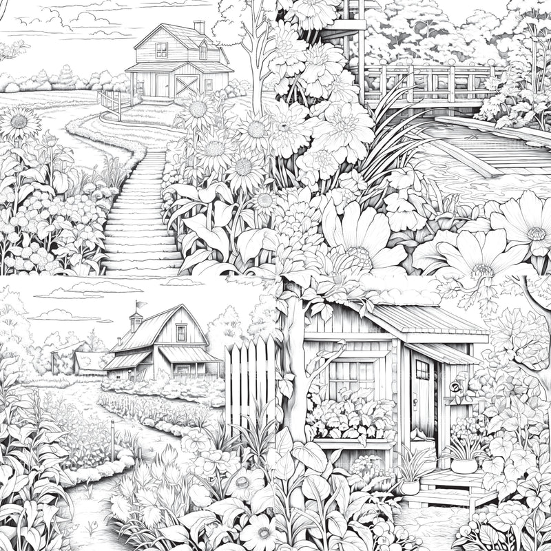 Farmers Garden Coloring Book 2 - CraftNest - Digital Crafting and Art