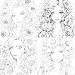 Venetian Carnival Woman Coloring Book - CraftNest - Digital Crafting and Art
