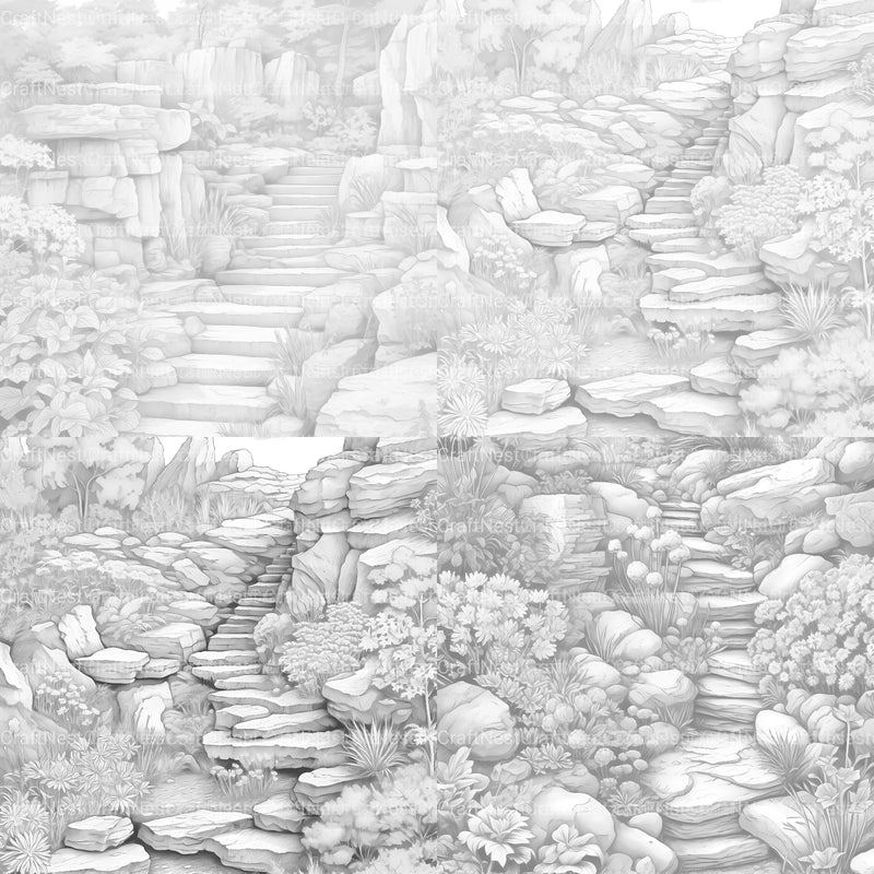 Rock Garden Coloring Book - CraftNest - Digital Crafting and Art