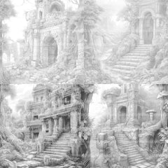Lost Ruins Coloring Book - CraftNest - Digital Crafting and Art