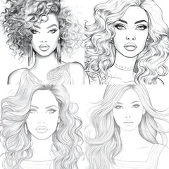 Beautiful Women Coloring Book - CraftNest - Digital Crafting and Art