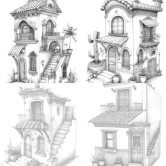 Mexican Tiny House Coloring Book - CraftNest - Digital Crafting and Art